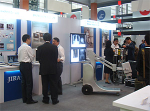 Fig. 1 Scene of exhibition in the JIRA booth