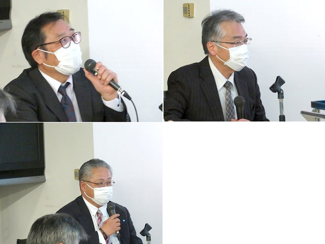 上段:野川委員長、上田主査 下段:情野副委員長