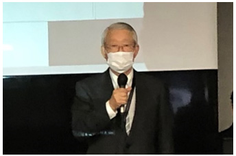 JIRA発表会で挨拶するJIRA佐藤副会長